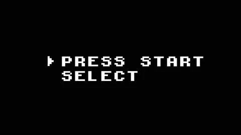 Pixel press start animation concept. Stock Footage 167875618
