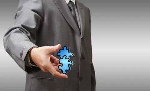 Pixel puzzles icon Illustrazione stock