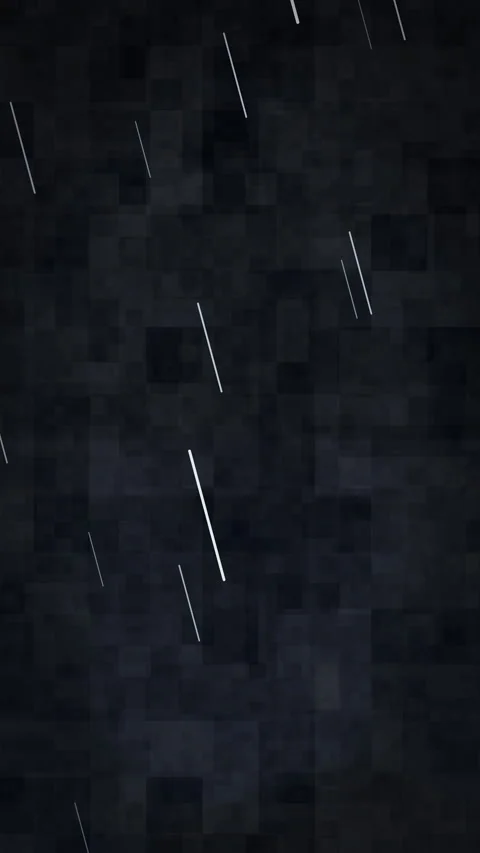 Pixel rain loop animation dropping water down dark stormy weather background Stock Footage 346645632