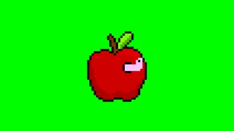 pixel rotten apple animation | Stock Video | Pond5