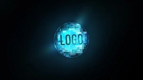 Pixel Scan Logo Stock After Effects