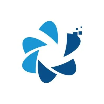 Pixel Science Star Digital Technology Education Logo Stock Illustration