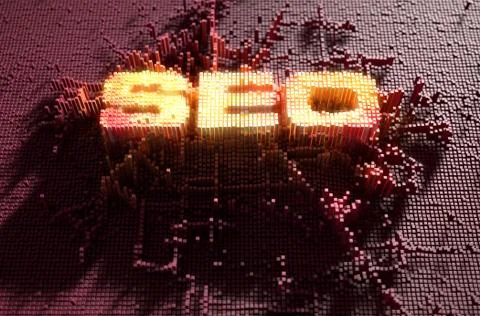 Pixel SEO Concept Illustrazione stock