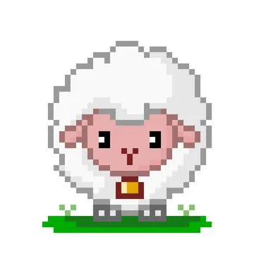 Pixel sheep image. Vector Illustration. Stock-Illustration