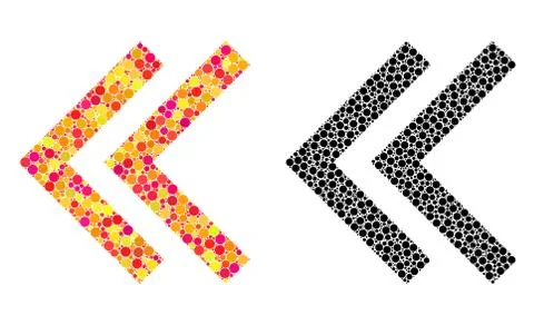 Pixel Shift Left Mosaic Icons 스톡 일러스트