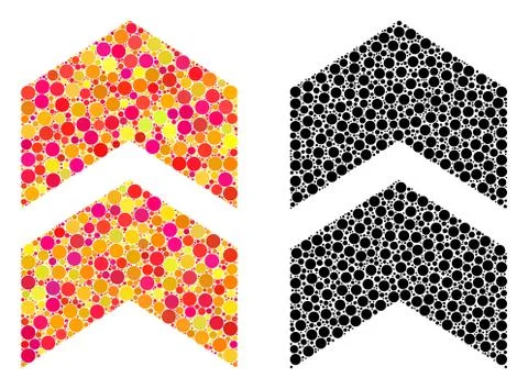 Pixel Shift Up Mosaic Icons Illustrazione stock