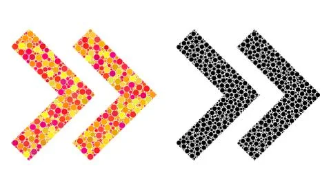 Pixel Shift Right Mosaic Icons 스톡 일러스트