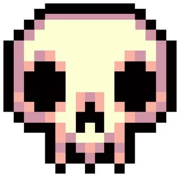 Pixel Skull Stock Illustration