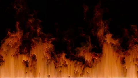 Pixel-sort fire. A stream of fire streaming against a black background. Stock Footage 239595676