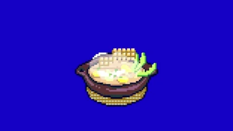 Pixel soup animation on green screen Vídeo Stock 328898669