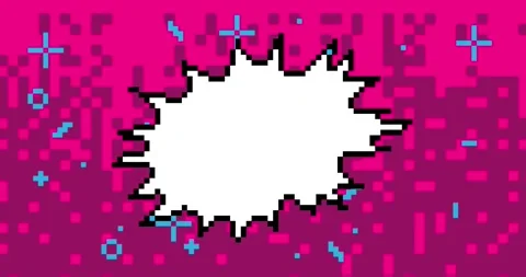 Pixel speech bubble background animation Stock Footage 284051424
