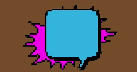 Pixel speech bubble background animation Stock Footage 304190178