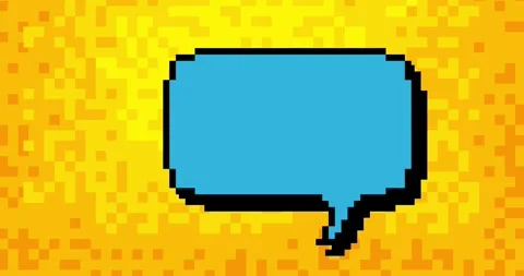 Pixel speech bubble background Stock Footage 304190191