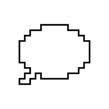 Pixel speech bubble vector Stock Illustration