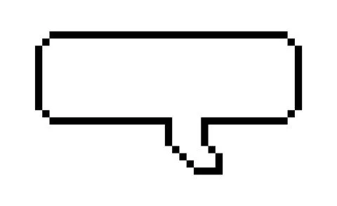 Pixel Speech Chat Bubble Icon Isolated Vector Stock-Illustration