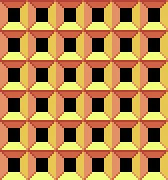 Pixel Square Fence Grate Seamless Pattern Stock Illustration