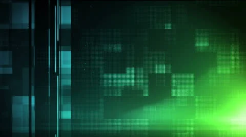 Pixel Squared Blue Green Stock Footage 26062709