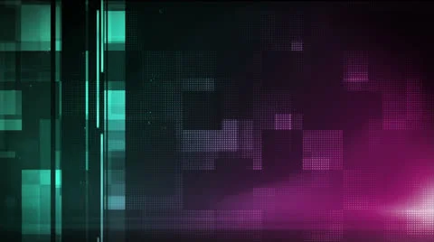 Pixel Squared Pink Teal Stock Footage 26063022