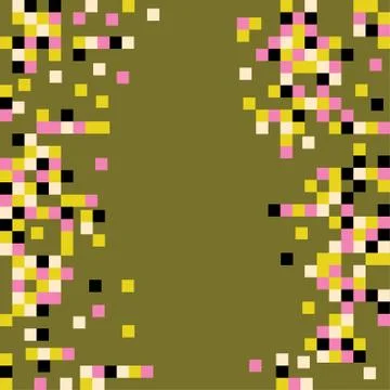 Pixel squares background design elements Illustrazione stock