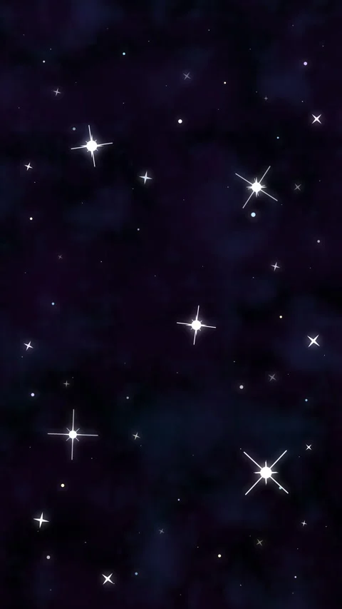 Pixel star night loop animation twinkling space galaxy cosmic glitter Stock Footage 346648675
