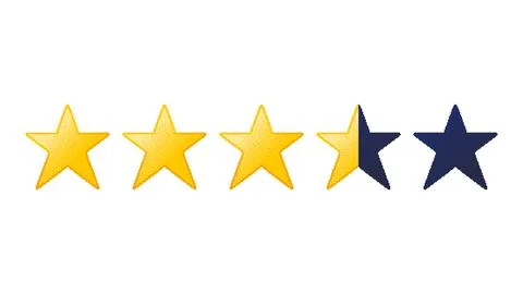 Pixel Star Rating Three And Half Icons イラスト素材