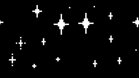 Pixel Star Sparkle Horizontal Scrolling Background Stock-Footage 335451138