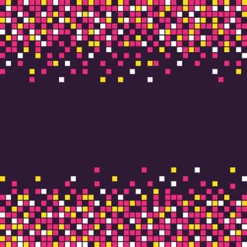 Pixel style square shapes background Illustrazione stock