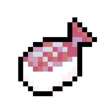Pixel sushi. Vector illustration. Isolated against a white background. 스톡 일러스트