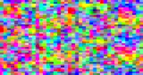 Pixel Symphony: Orchestrated Squares in a Color Explosion Stock Footage 264238214