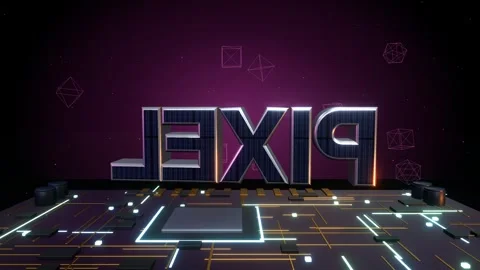 PIXEL Technology Concept Stock Footage 340073438