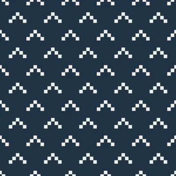 Pixel triangles seamless vector pattern. イラスト素材