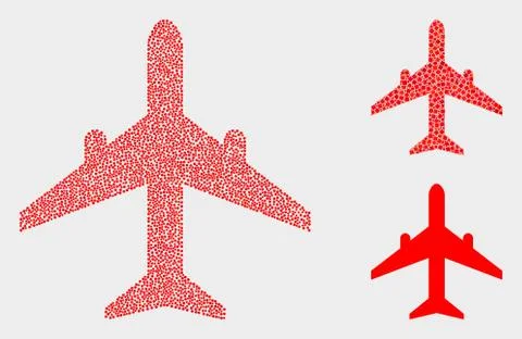Pixel Vector Airplane Icons Stock Illustration