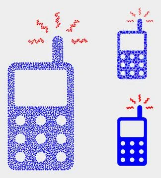 Pixel Vector Cell Phone Icons Ilustración de archivo
