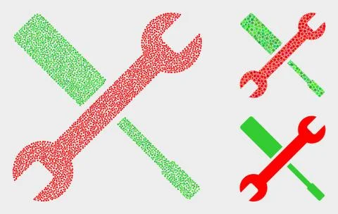 Pixel Vector Configuration Tools Icons Stock Illustration