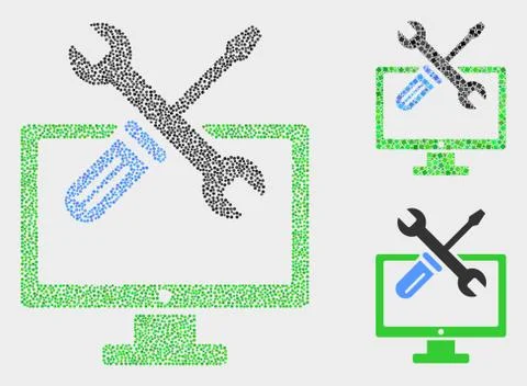 Pixel Vector Desktop Options Icons Illustrazione stock