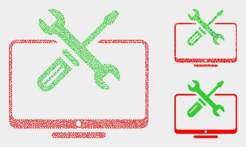 Pixel Vector Desktop Tools Icons Illustrazione stock