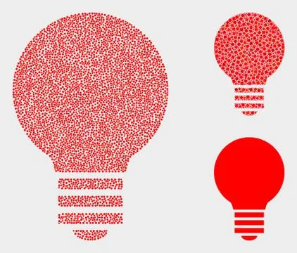Pixel Vector Electric Bulb Icons Illustrazione stock