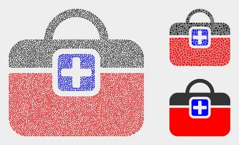 Pixel Vector First-Aid Case Icons 스톡 일러스트