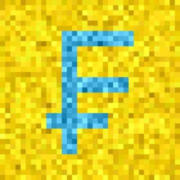 Pixel vector frank symbol Stock Illustration