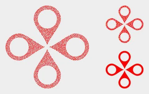 Pixel Vector Map Markers Icons Illustrazione stock