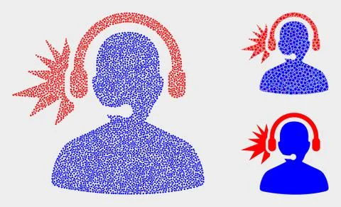 Pixel Vector Operator Loud Signal Icons Stock Illustration