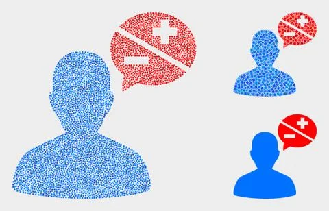 Pixel Vector Person Arguments Icons Illustrazione stock