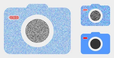 Pixel Vector Photo Camera Icons Illustrazione stock