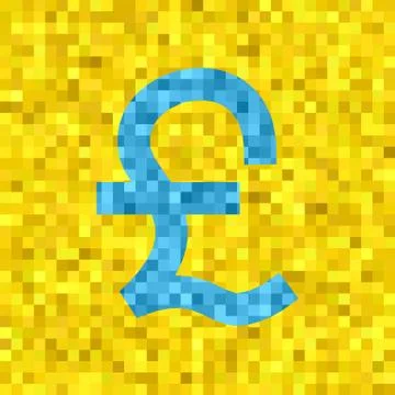 Pixel vector pound symbol Stock Illustration