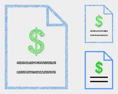 Pixel Vector Price List Page Icons Stock Illustration