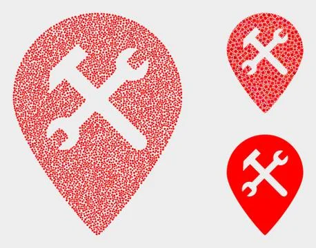 Pixel Vector Service Map Pointer Icons 스톡 일러스트