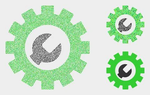 Pixel Vector Setup Tools Icons Illustrazione stock