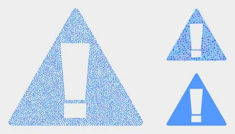 Pixel Vector Warning Icons Illustrazione stock