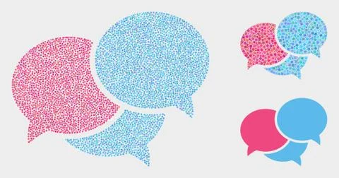 Pixel Vector Webinar Messages Icons Illustrazione stock