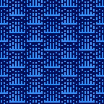 Pixel Vertical Halftone Seamless Pattern Illustrazione stock